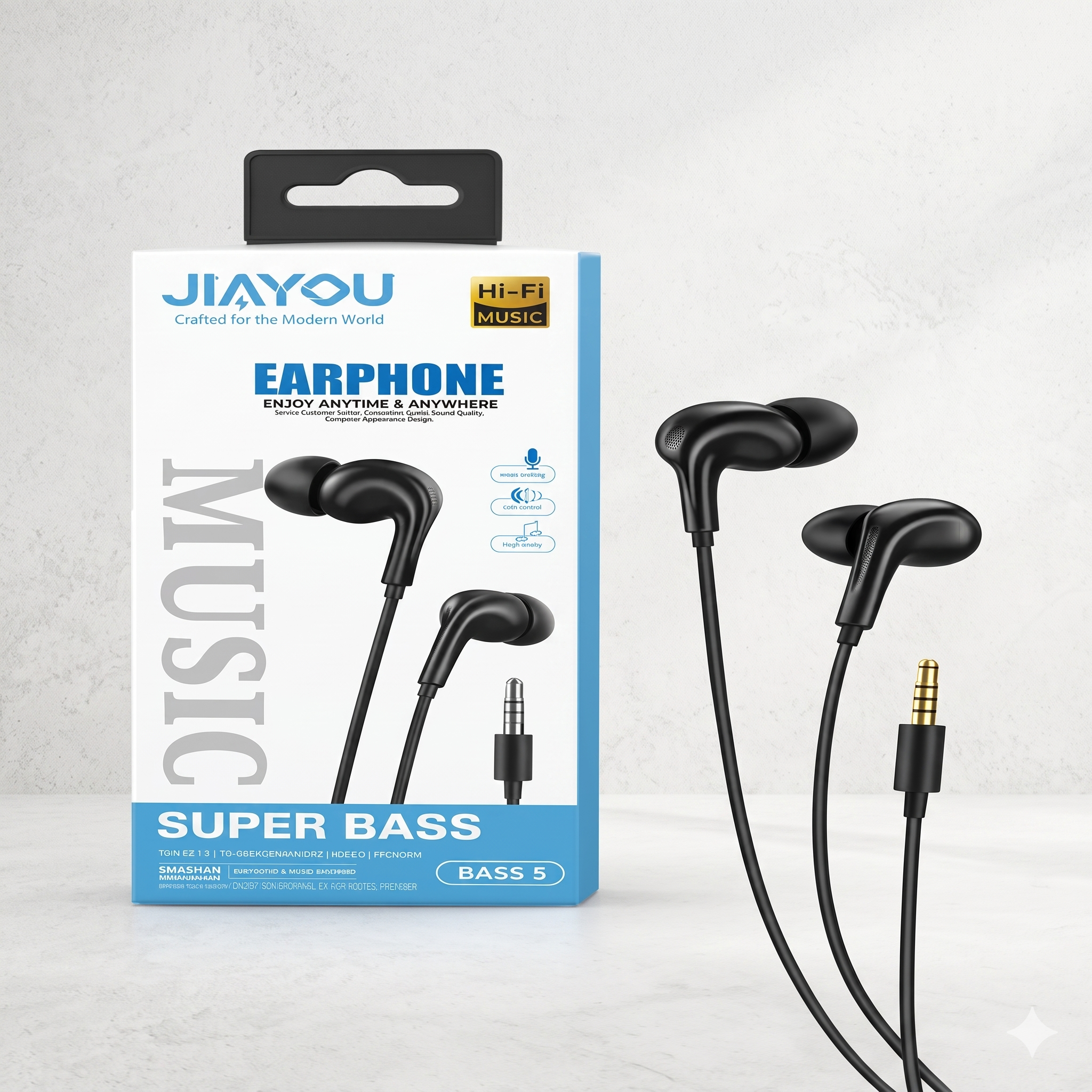 Feel the Beat: Jiayou Bass 5 Wired 3.5mm Earphones
