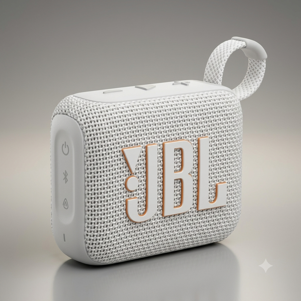 JBL GO Portable Bluetooth Speaker – Cloud White & Gold Edition